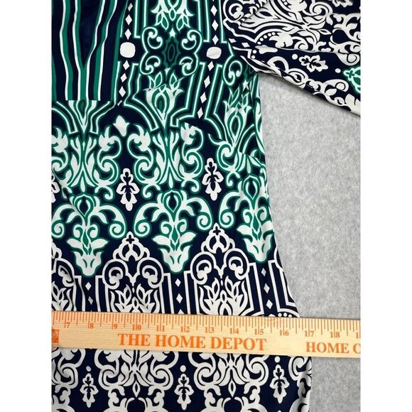 Laundry By Design Ladies Shift Dress 3/4 Sleeve Damask Pattern Lined Size 4 - Picture 9 of 14